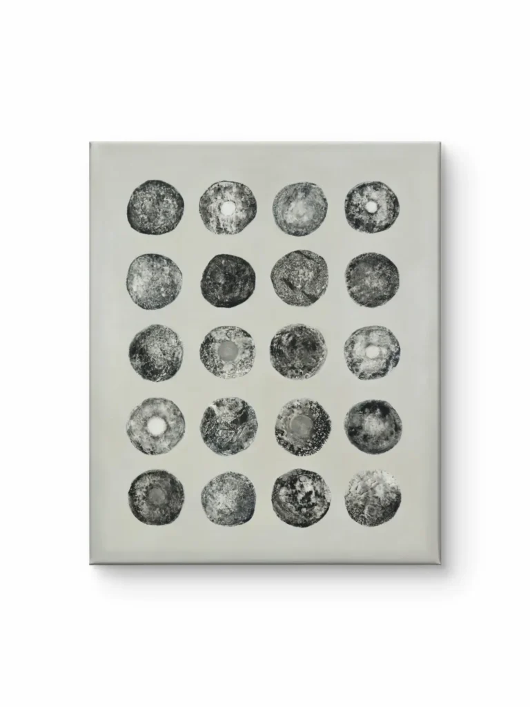 Contemporary acrylic painting "Fragment 15" from the Found Amulets series