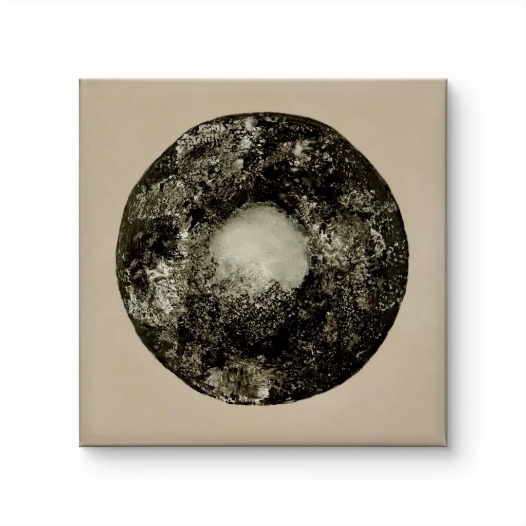 Contemporary acrylic painting "Fragment 19" from the Found Amulets series