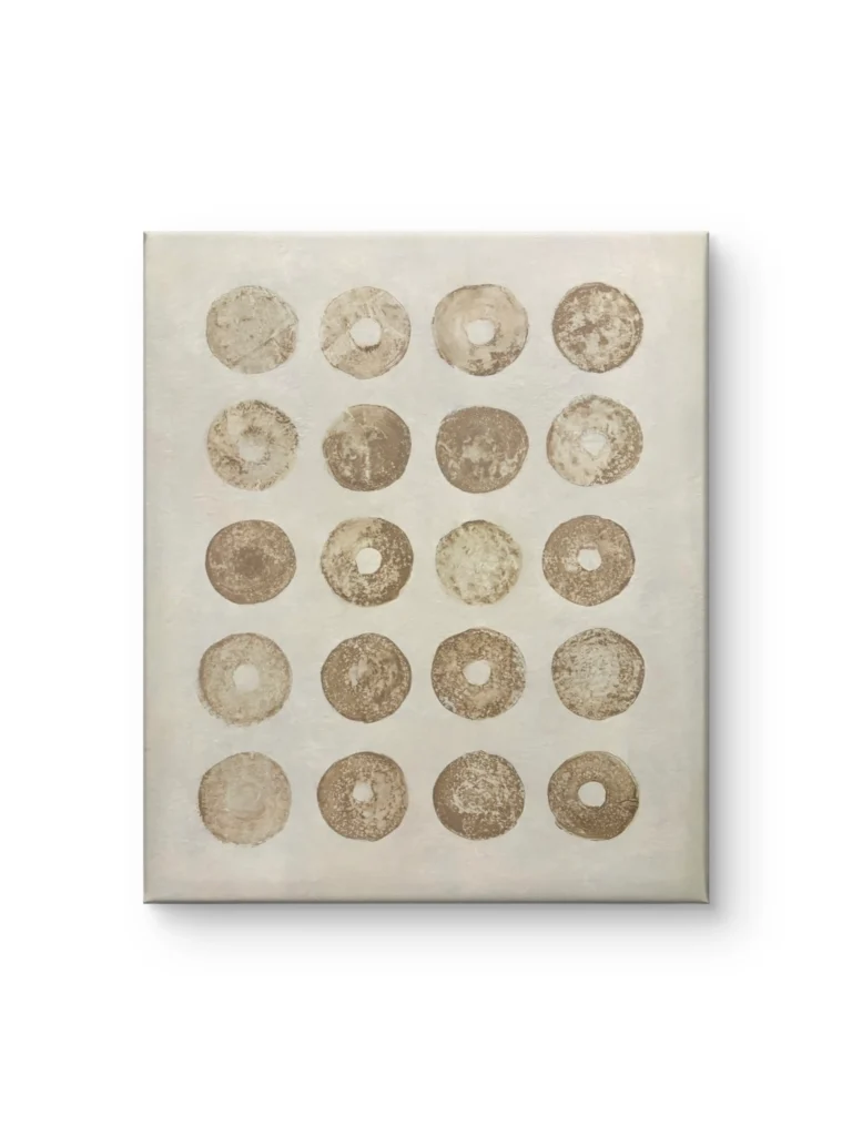 Contemporary acrylic painting "Fragment 08" from the Found Amulets series