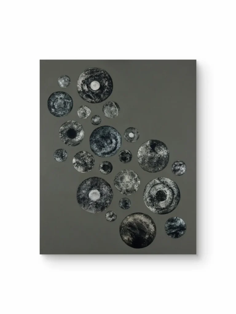 Contemporary acrylic painting "Fragment 22" from the Found Amulets series