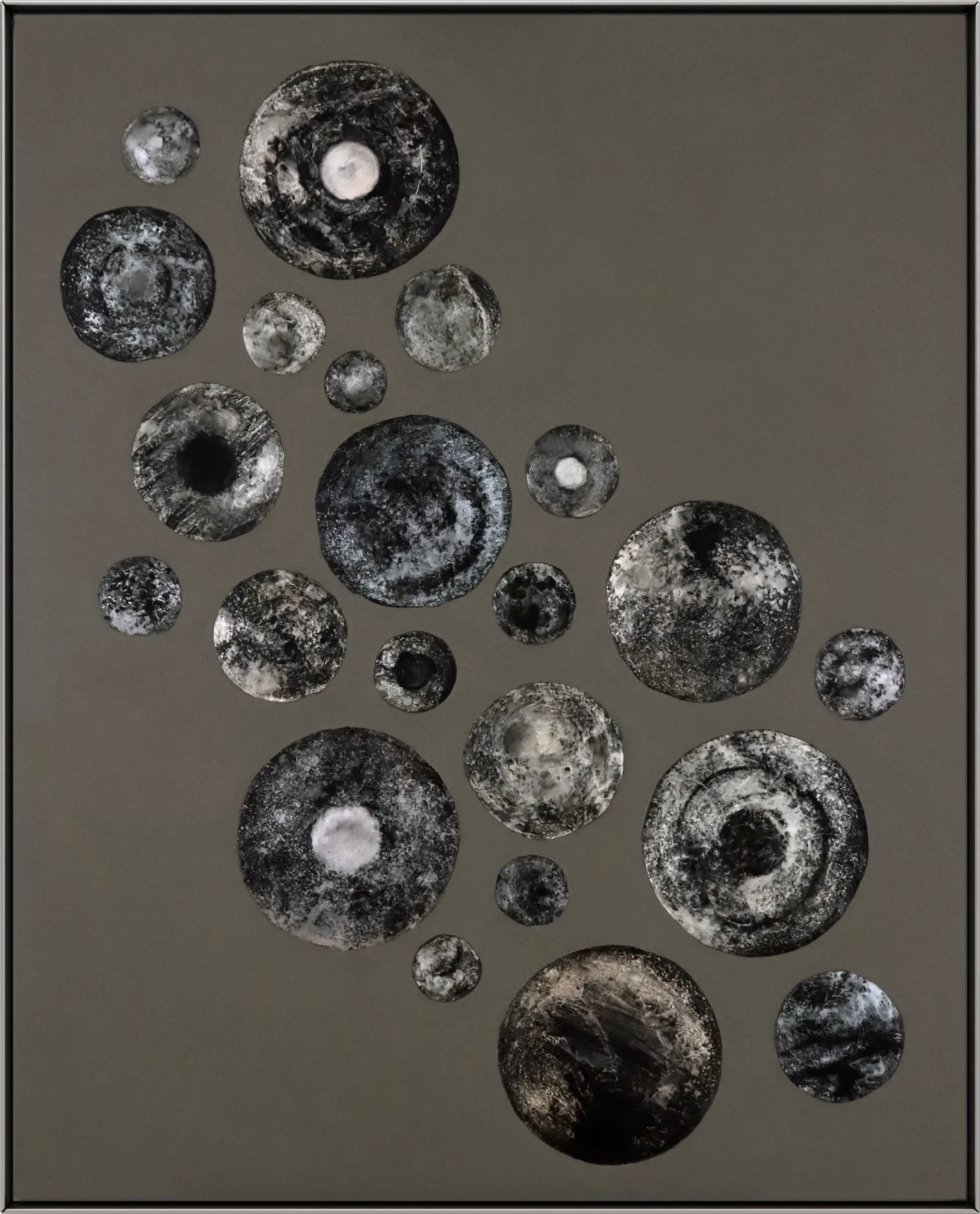 Contemporary acrylic painting "Fragment 22" from the Found Amulets series