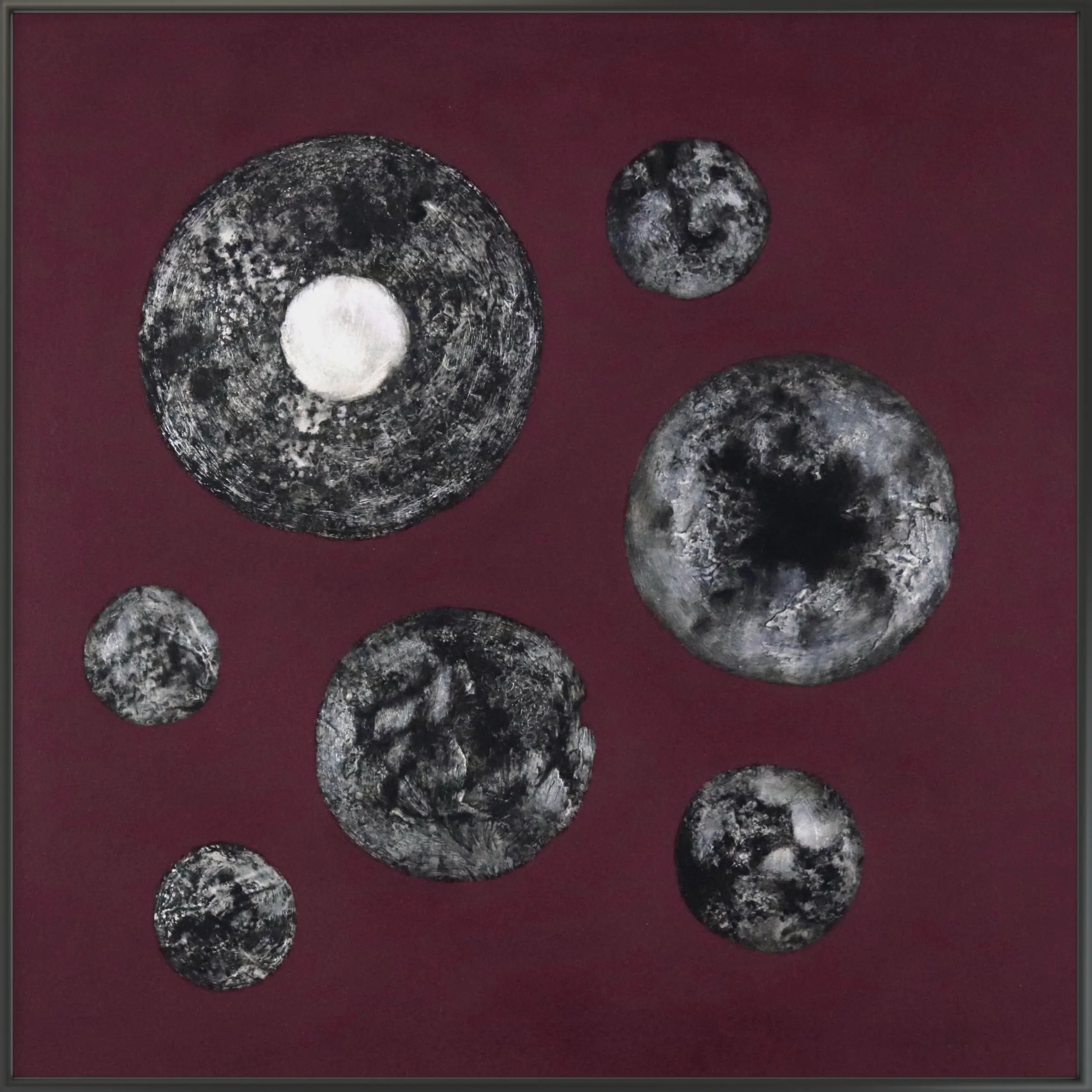 Contemporary acrylic painting "Fragment 18" from the Found Amulets series