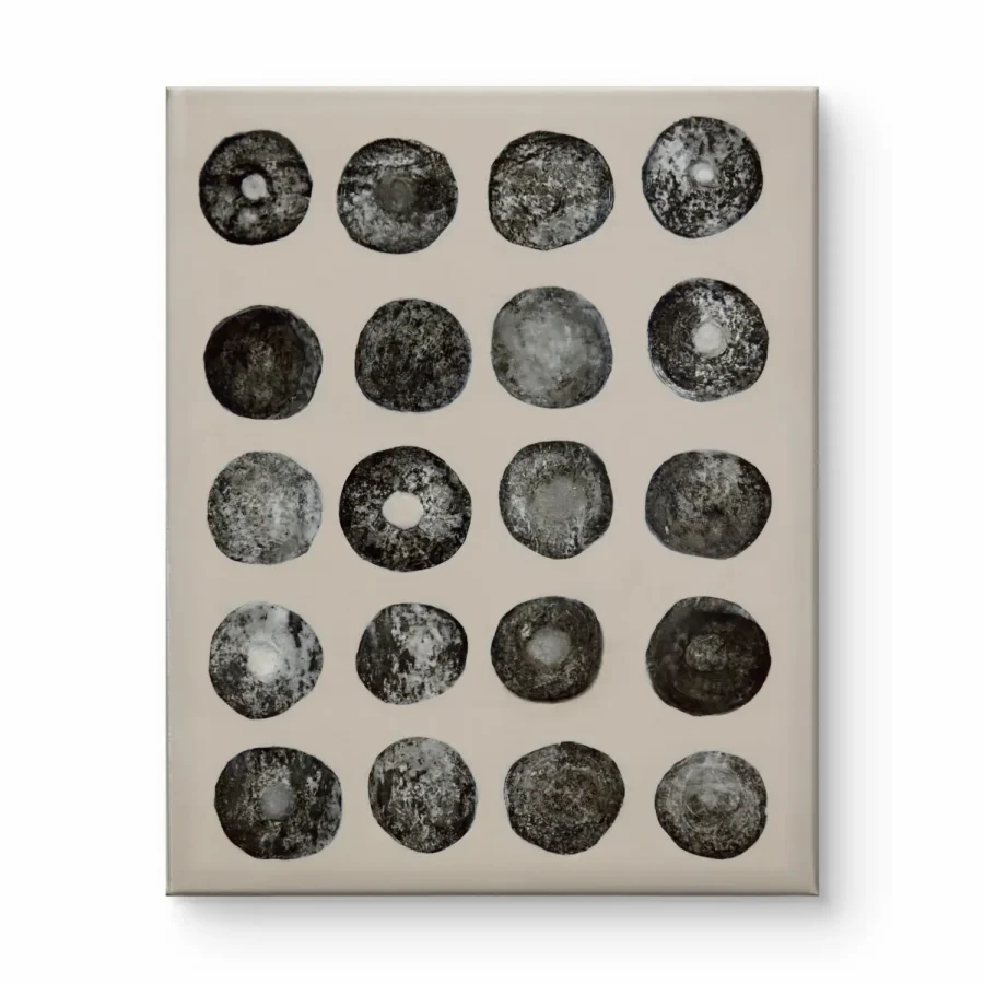 Contemporary acrylic painting "Fragment 07" from the Found Amulets series