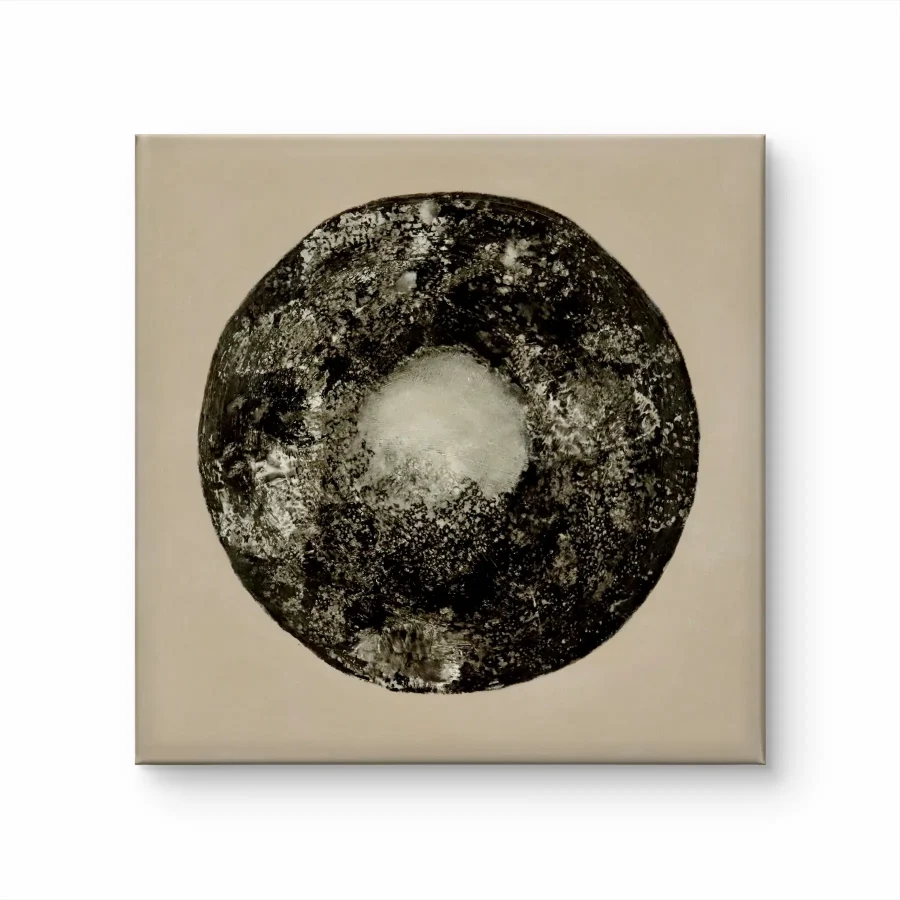 Contemporary acrylic painting "Fragment 19" from the Found Amulets series