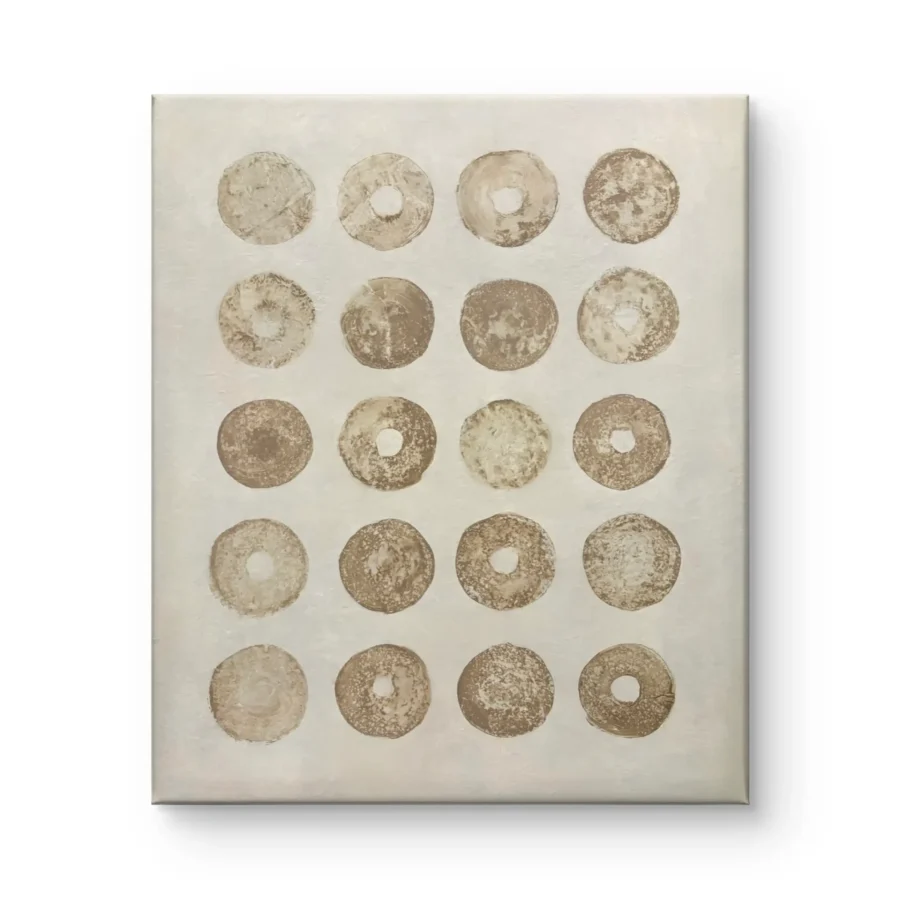 Contemporary acrylic painting "Fragment 08" from the Found Amulets series
