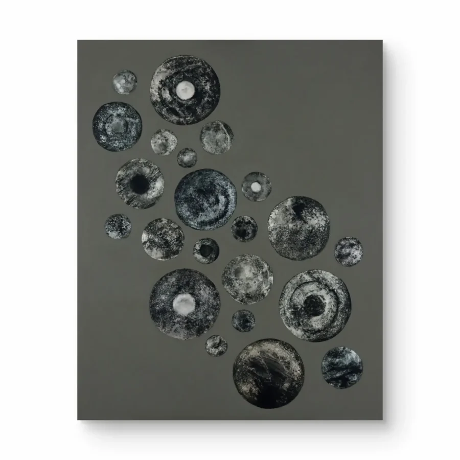 Contemporary acrylic painting "Fragment 22" from the Found Amulets series